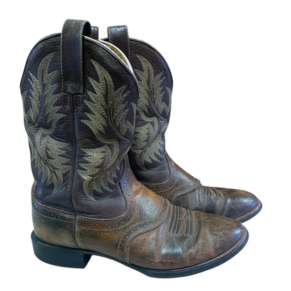 Ariat Cowboy Boots Mens Size 10.5D Leather Western 34923 Brown Round Toe Vintage